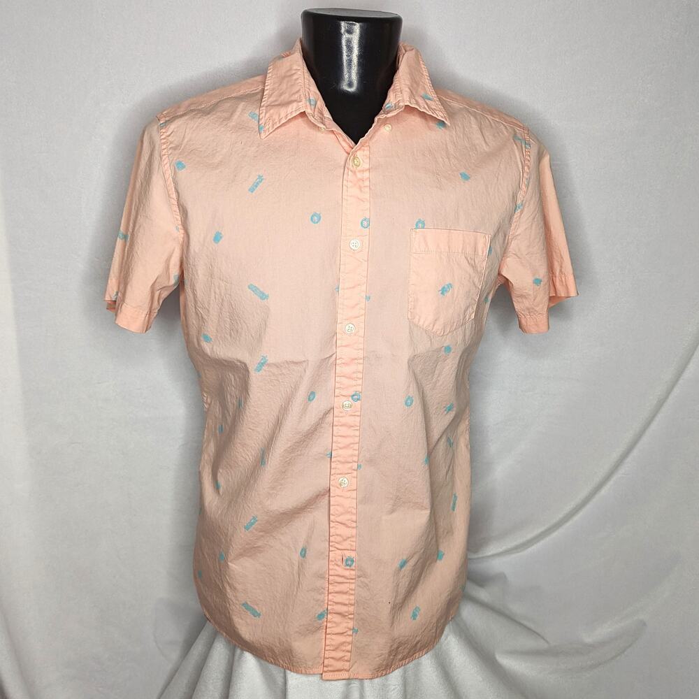 Sonoma Men's Button Up Shirt For Men Peach Large